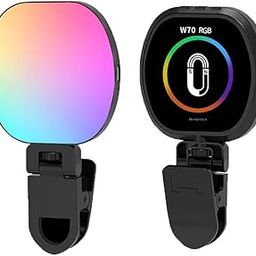 BROLAVIYA Magnetic Full RGB Color LED Video Light, 1800mAh Rechargeable, Adjustable Brightness, with Clip and ¼ Thread, for Phones, Laptops, Cameras, Selfie, Photography, Video Conference, Black-image-101