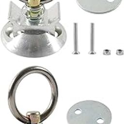 Round Tie Down Anchor Point Kit Easy to Use for RV Motorcycle Truck Black-image-52