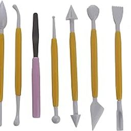 Kabeer Art Plastic Clay Modelling Tools Set of 11 Pc Yellow-10
