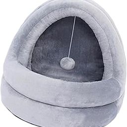 LOOM TREE Cat Nest Washable Indoor Kennel Cat Bed Cave for Chihuahua Poodle Pomeranian Small Gray-image-30