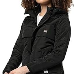 Women's Zip-Front Bomber Jacket With Contrast Hood For Casual Wear | Hooded Neck | Long Sleeve | Zipper Closure | Polyester Jacket Crafted With Comfort Fit For Everyday Wear-picture-32