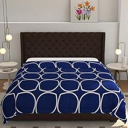 SJH DECOR Super Premium Quilt Cover Double Bed With Zipper - Blanket/Rajai/Comforter/Duvet Cover King Size 90x100 Inches, Soft Cotton Breathable Skin Friendly, Blue & White-image-87
