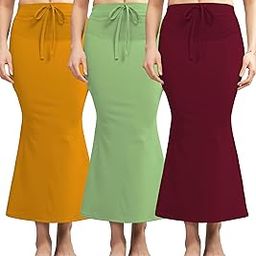 Combo Soft Lycra Blended Saree Shapewear for Women/Fishcut Fit Petticoat Saree Silhouette Shape Wear Saree-Pack of-3-image-91