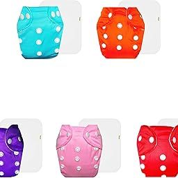 Dumbledo Lite Cloth Diaper with Cotton Insert (Pack of 5) | Hypoallergenic | Reusable & Washable | Quick Dry | Designed by Moms | 3 Months – 2 Years | Unisex Baby-image-76