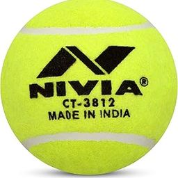 Nivia Heavy Tennis Ball Cricket Ball (Pack of 12), Yellow-image-3