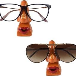 VIVID VividVisionInt® Hard Resin Material Nose Shape Eyeglasses Storage/Stand/Holder//Study Table/Ideal for Specs/Sunglasses/Reading Glasses/Goggle (Orange, Pack of 2)-picture-19