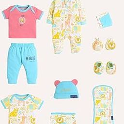 Polka Tots 100% Cotton Pack of 10 Jumbo Hamper Set Jungle Print - Multicolor- NB-image-63