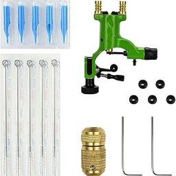 SAZ DEKOR Portable Pro Rotary Tattoo Machine Kit Grip Tattooing Needle Tips Set Green|Professional Complete Tattoo Kit & Supplies, Tattoo Ink Set with Accessories, Body Art Stencil Pack For All|-image-20