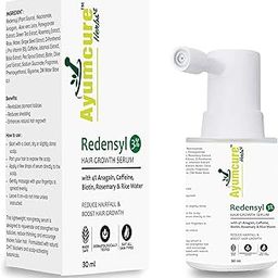 Ayumcure Hair Growth Serum with 3% Redensyl, 4% Anagain, Biotin, Caffeine, Rice Water & Rosemary | Reduces Hair Fall & Boosts Hair Growth | Dermatologically Tested | 30ml | For Men & Women-image-93