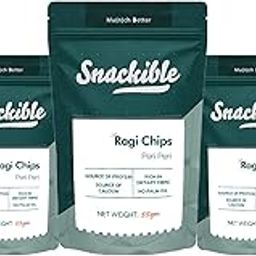 Snackible Peri Peri Ragi Chips (Pack of 5) - 55gm | Millet Base Snack | Rich in Fibre | No Palm Oil | Healthy Indian Snack-image-33