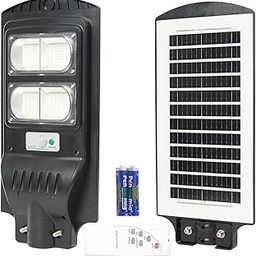 GIGAWATTS 60W Solar Street Light with 7W Panel Remote Control & 10Ah Battery Water Resistant Decor Deck Fence Lights Flood Lamp for Home Garden Terrace Patio (Set of 1, Cool White)-19
