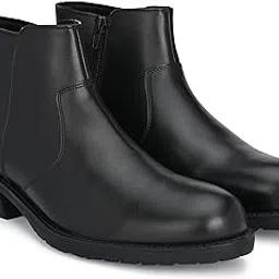 delize Men's Black Biker Boots-picture-29