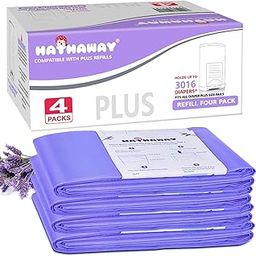 Dekor Plus Refill 4 Pack, with New Powder Scent Holds up to 2320 Diapers Fits Dekor Plus Diaper Pails-image-11