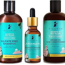 PILGRIM Korean Advanced Hair Growth Regime | Redensyl 3% & Anagain 4% Hair Serum 50ml,Sulphate-Free Shampoo 200ml & Hair Conditioner 200ml | For All Hair Types | For Men & Women-27