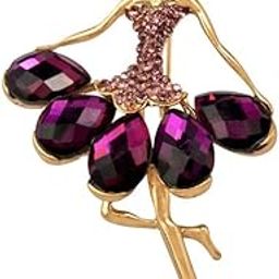 Boutique Clothing Alloy Ornament Ballerina Crystal Brooch Dancer Corsage Pin Clothing Decoration-image-31