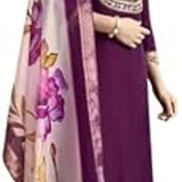 Women's Art Silk Kurta Set with Bottom & Dupatta Ethnic Indian Design No Kurta top 5-image-4