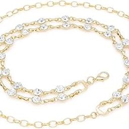 Fashion Cubic Zirconia Studded Dress Belly Chain Adjustable Waist Chain Fancy Kamarbandh Belt for Women-image-5