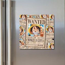 Half Engineer Wanted Money D Luffy Printed Anime Fridge Magnet for Home & Kitchen Decoration|MDF|Size: 3.5x3.5 Inches|Gifting|Birthday|Anime Lover|-image-33