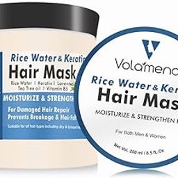 VOLAMENA WITH DEVICE Rice water Hair Mask with Keratin For Repair Damaged Hair For Men & Womem -250 ml-image-13