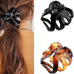 2pcs Glossy Octopus Hair Clips Claw For Women Clip Thick Long No-Slip Strong Hold Styling Accessories Elegant Large-10