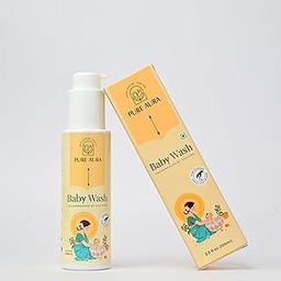 Pure Aura Baby Body Wash 100ml | Infused with 12 Ayurvedic Herbs | Tear-Free & Gentle Formula | Natural Hydration for Baby’s Skin | Doctors Recommended | Vegan, Cruelty-Free | Safe for Newborns & Kids-image-1