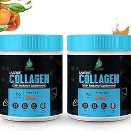 Vedapure Marine Collagen Supplements Powder For Women & Men | Peachy Mango, 210g | Skin Radiance Collagen Powder with Amino Acids, Biotin, Vitamin C & E | Healthy Skin, Joints, Hairs & Nails (2 Pack)-image-9