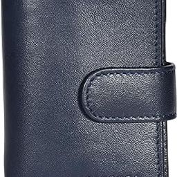 Genuine Leather RFID Protected Note Case with Card Mechanism for Unisex (Blue)-image-32
