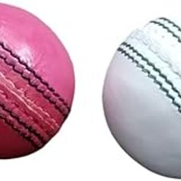 SNEHA HANDICRAFT Cricket, Leather Practice Ball Set, White and Pink, 2 Peice Ball (Pack of 2)-picture-5