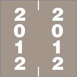 AFV COMPATIBLE AF-12 Permanent Color Code Label, Mylar, Year, "2012", 1 7/8" x 1 7/8", Gray (Pack of 1000)-image-32