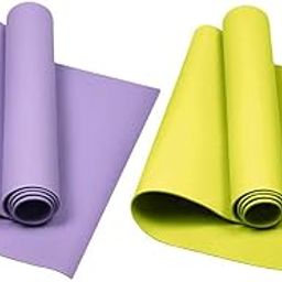 SECRET DESIRE Creations 2X Non-Slip Yoga Pilates Mat Fitness Exercise Gym Cushion Pad Purple Yellow-picture-10