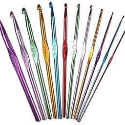 Gemsy Multicolor Aluminium Crochet Hook Set | Size 2.0mm to 8.0mm | 12 Piece Sewing Kit-26