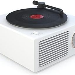 Vintage Vinyl Record Player Wireless Bluetooth Small Stereo Home Antique Atomic Record Player Gift Antique Mini Portable Speaker Loud Player Gramophone-21