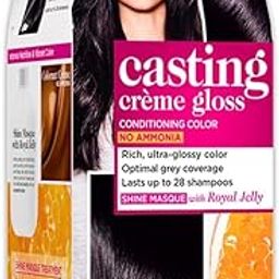 L Oréal Paris Casting Creme Gloss Hair Color - 200 Ebony Black (87.5g+72ml)-picture-28