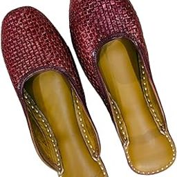 Maroon Woven Punjabi Jutti for Women | Handcrafted Elegance for Everyday Comfort and Effortless Style-image-65
