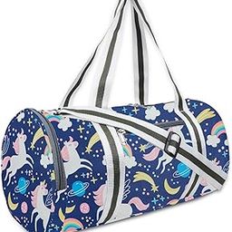 Water-Resistant Gym Bag for Men & Women | Dual Handle & Adjustable Strap | Side Net Pocket & Front Compartment for Essentials. (Unicorn Print)-29