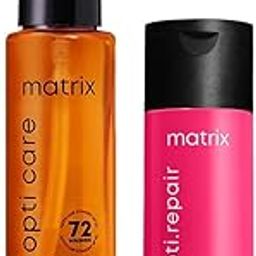 MATRIX Opti.Care Professional ANTI-FRIZZ Hair Serum | with Shea Butter (100ml) & Matrix Opti.Repair Professional Liquid Protein Shampoo, 200ml Combo-44