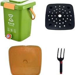 UJEAVETTE Kitchen Compost Bucket Multiuse Easy to Move Counter Compost Bin for Counter M-image-24