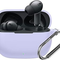 Cocoonkart Soft Silicone Case Cover for Realme Buds T310 | Buds N1 -Monet Purple-image-70