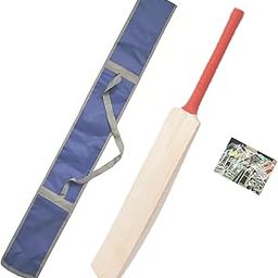 Kalindri Sports Full Size Wooden Cricket Bat with Cover Bag and Stickers (Popular Willow Scoop Design Bat)-image-22