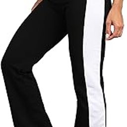 Women’s High-Waisted Flared Track Pants – Pure Cotton, Soft & Breathable, Sporty Side Stripes White, Gym, Yoga & Casual Wear-image-12