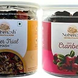 Nutsmash Healthy Dehydrated Fruits Combo of Super Trail Snack Mix 200G and Cranberry-200G-image-20