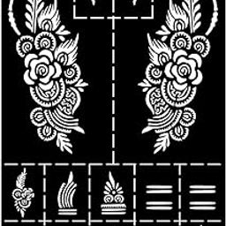 Temporary Tattoowala Floral Pattern Henna Sticker With Leaf & Star Elements For Beautiful Palm-image-3