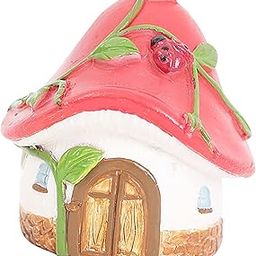 ATORSE® Miniature Fairy Garden House Statue for Miniature Plant Pots Fairy Dollhouse Mushroom House-image-7