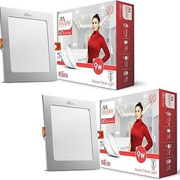 Murphy Aluminium 9-Watts Slim Square Led Panel Ceiling Light (Cool White) - Pack Of 2-picture-32
