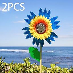 HEAVENGLOW 2 Pieces Sunflower Garden Stake Spring Autumn Outdoor Decorative for Pathway Color C-image-73