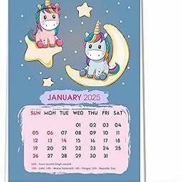 Unicorn Calendar 2025-12 Monthly Pages, A5 Size, Thick Paper, Twin-Wire Binding for Easy Daily Planning and Organization-image-29