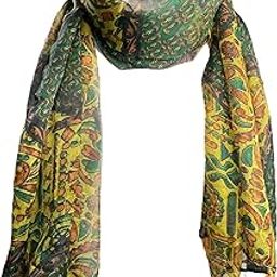 PREMIUM SCARF LIGHT WEIGHT WOMEN FANCY FLORAL PRINTED WITH TASSEL STOLE & COMFORTABLE FOR ALL SEASONS (70×180CM)-image-2