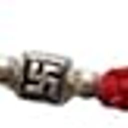 925 Sterling Silver Handmade Swastik Beaded Designer Rakhi with Kumkum Chawal-18