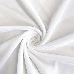 Knotting Home 3 MTR Multi Purpose Velvet Fabric Cloth for Decoration, Trousseau Packing, Party Hall, Bouquet, Gift Packing, Decor, Pooja Room (3 MTR, White), Solid-image-10
