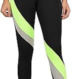 Gym wear Workout Leggings Tights Ankle Length Stretchable Sports Leggings | Sports Fitness Yoga Track Pants for Girls & Women(Neon, Size - XXL_Flex)-image-100